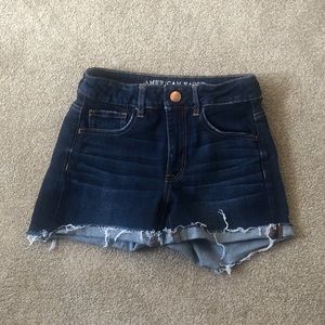 American eagle dark wash shorts